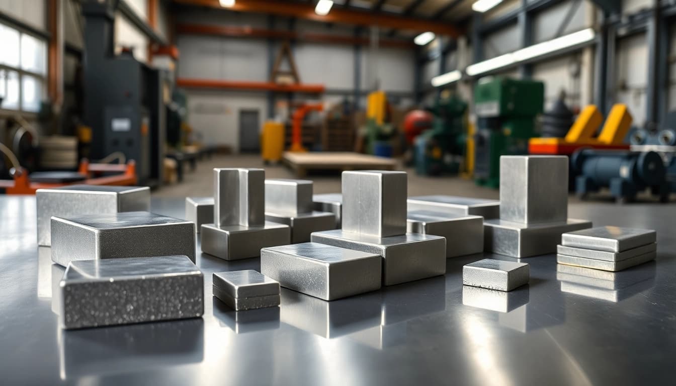 Showcase of ferrite magnets manufacturer in china highlighting various sizes and textures.