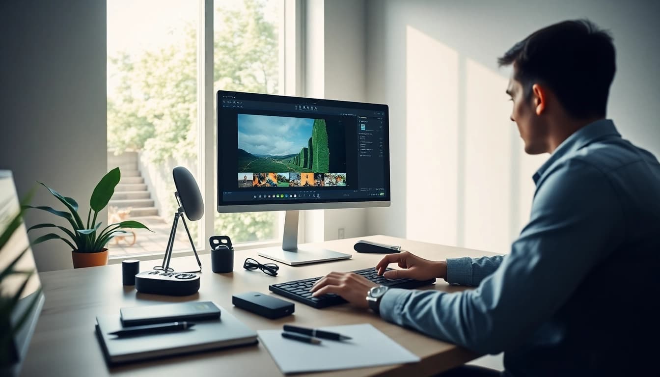 Editing images effortlessly with Nano Banana Pro in a modern workspace.