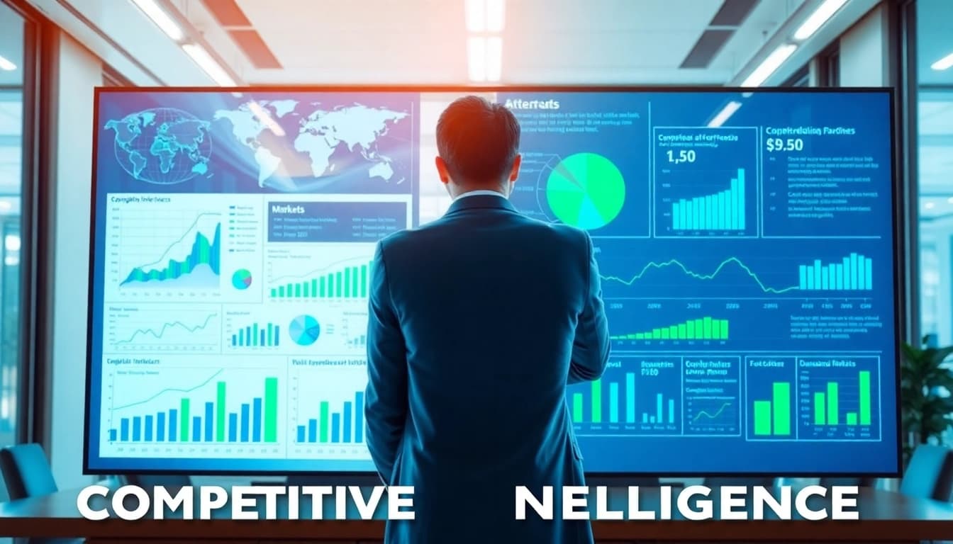 Engaging graphical representation of competitive intelligence faqs emphasizes key data insights.