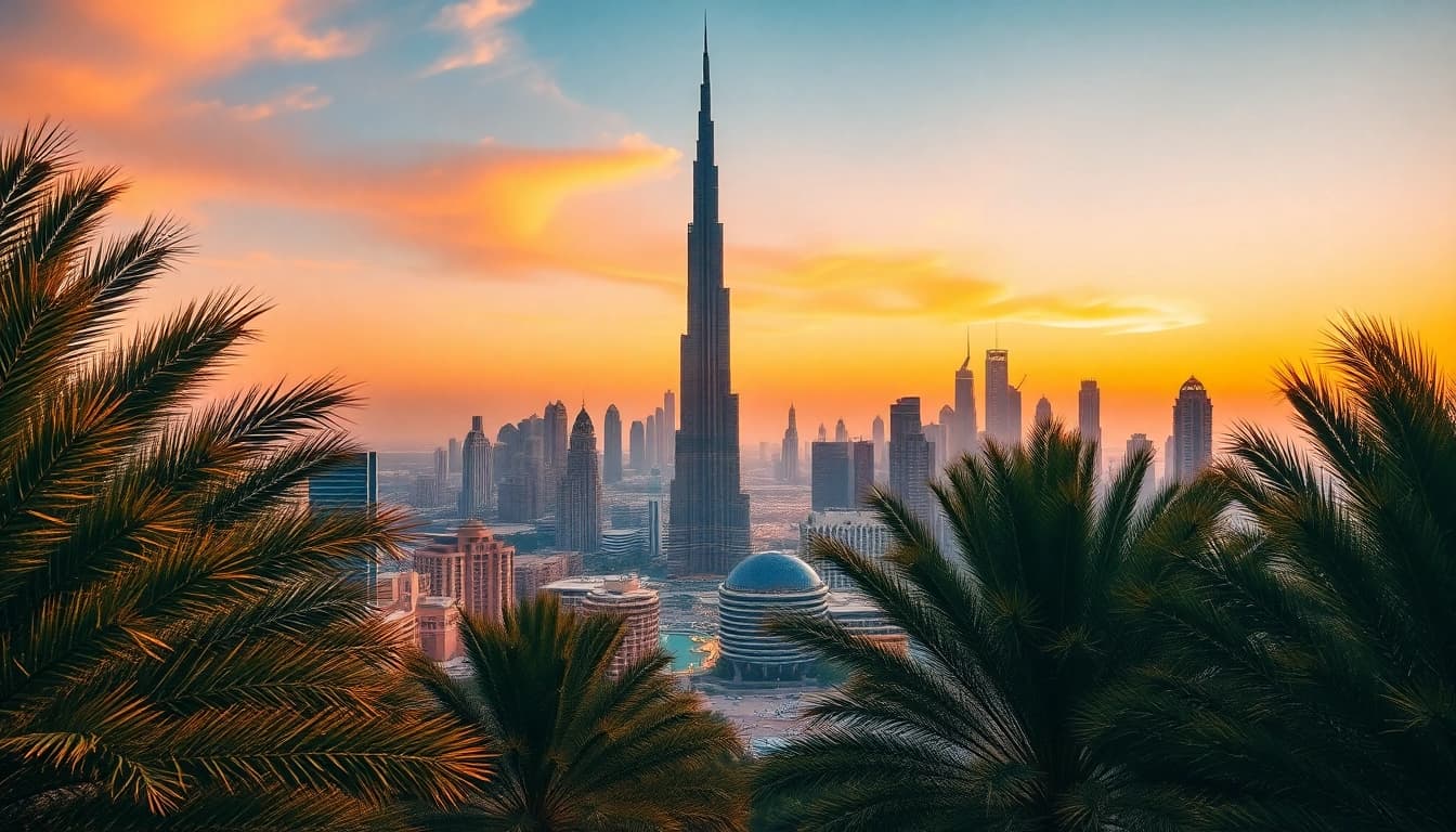 View of Dubai skyline with Burj Khalifa showcasing the Ultimate Dubai Guide