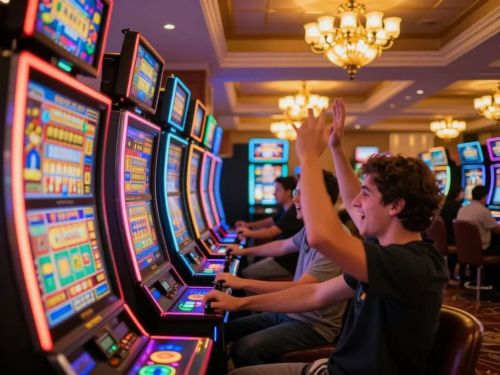 Celebrate a win at a vibrant slot machine with the enticing slot bonus new member 100.
