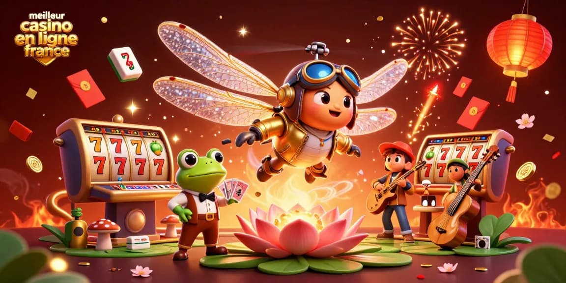 Jouer au meilleur casino en ligne France avec des croupiers et des éléments de jeu animés.