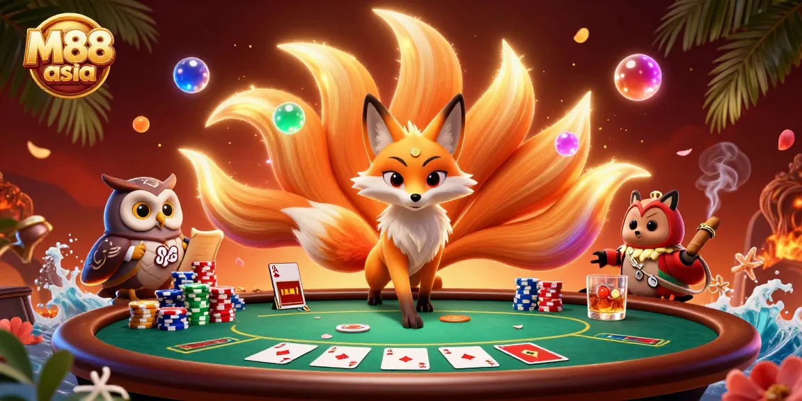 Experience thrilling gameplay with M88 asia featuring vibrant characters and dynamic poker elements.