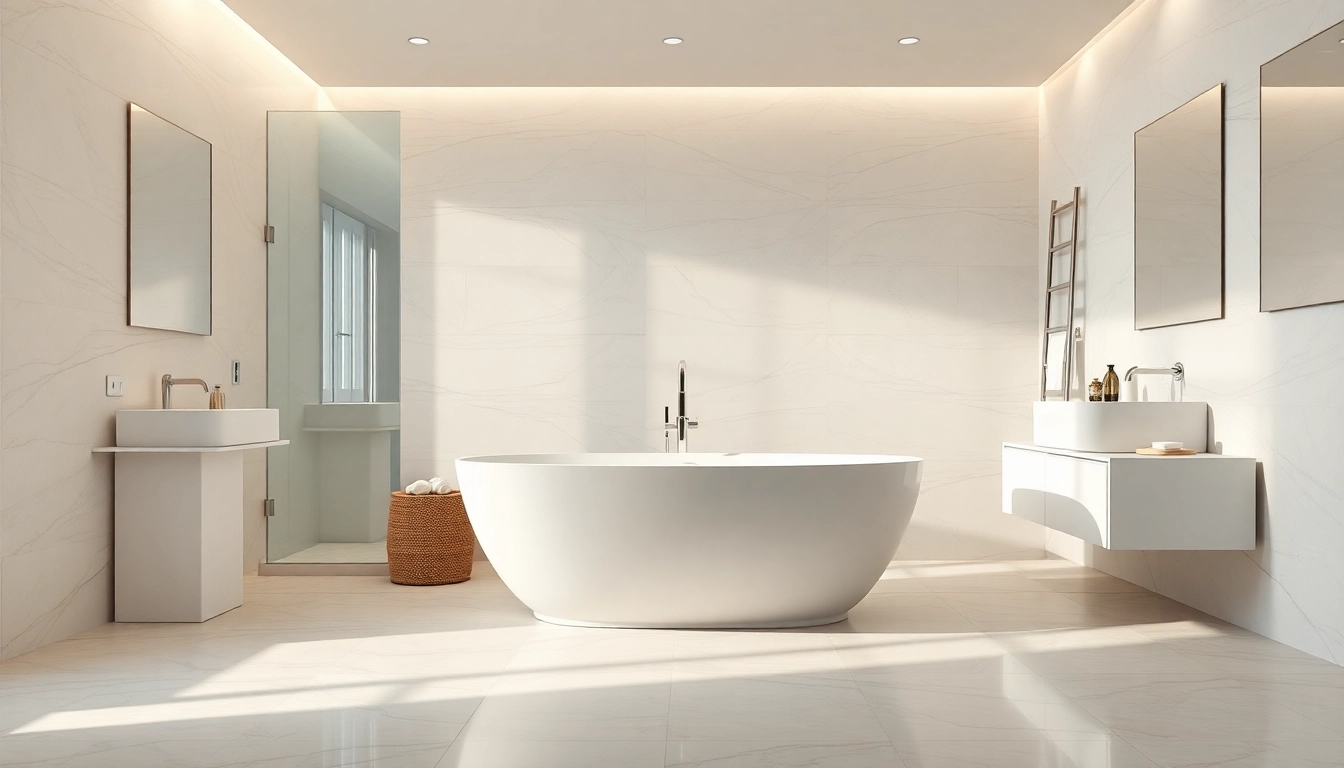 Visual representation of bathroom renovation cost with a sleek modern design featuring elegant fixtures.