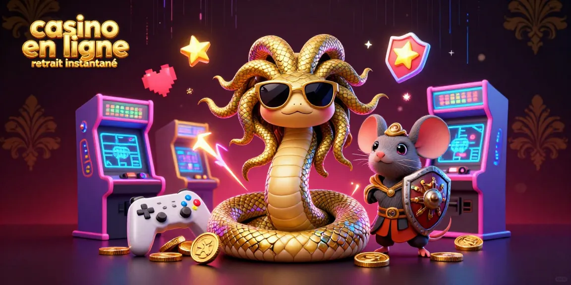 Explorez la scène vibrante mettant en avant des personnages et des éléments illustrant le casino en ligne retrait instantané dans un environnement rempli de jeux.
