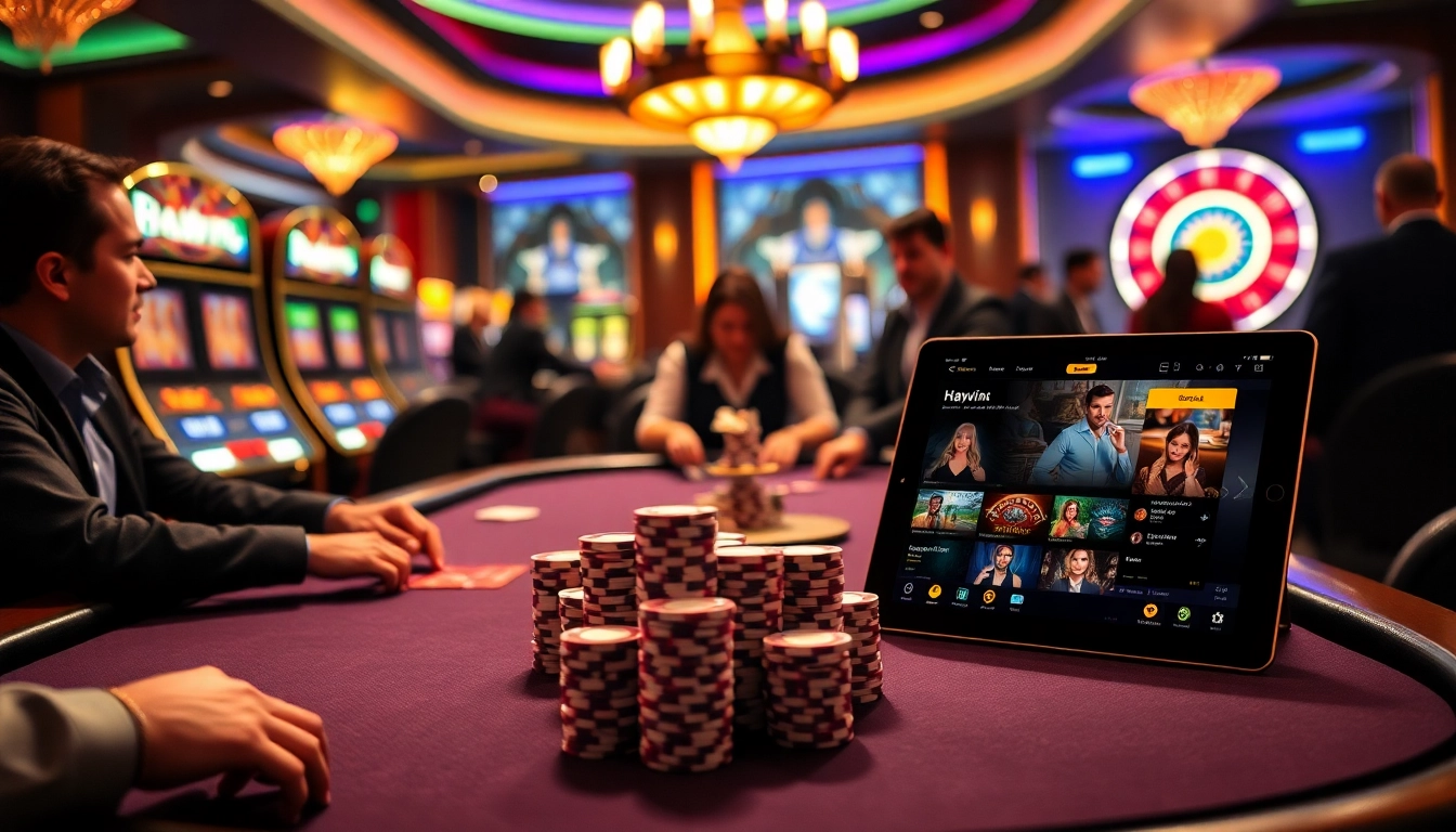 Experience thrilling poker action at Haywin's vibrant online casino, featuring engaging gameplay and luxurious atmosphere.