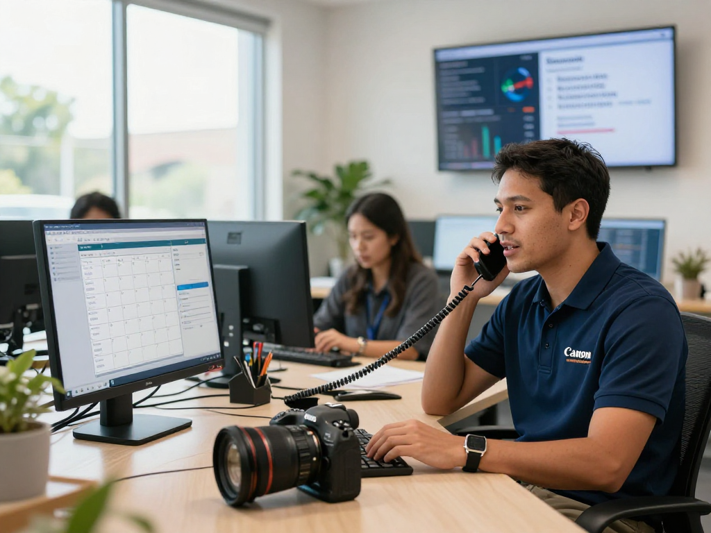 Orange County SEO company operator efficiently managing calls and scheduling for home-service businesses.