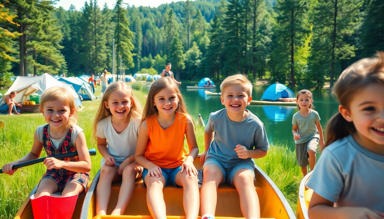 Children enjoying a summer youth camp filled with fun and adventure activities