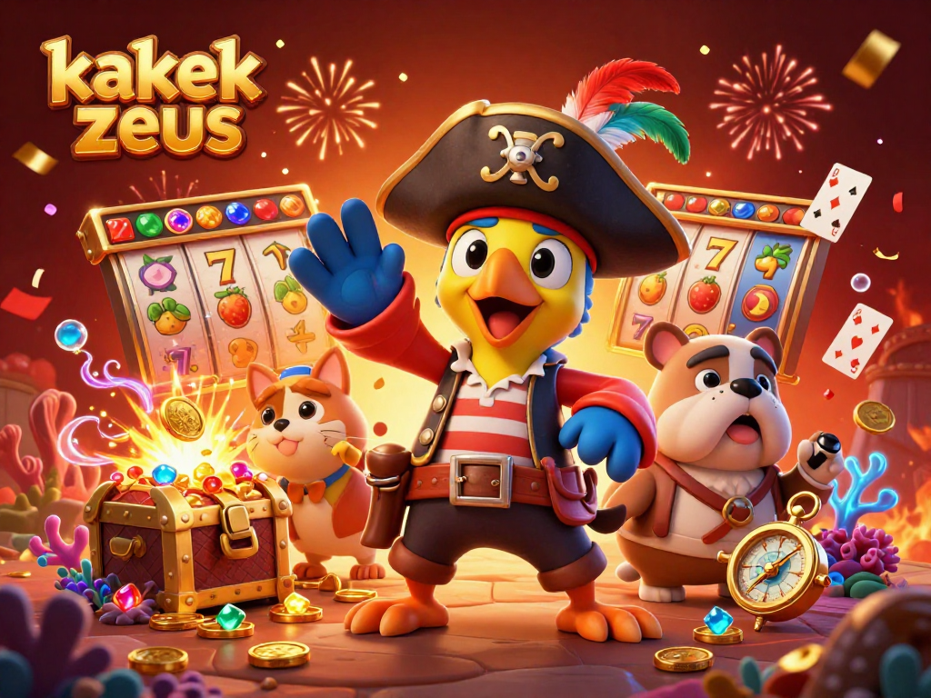Engage with kakek zeus in an exciting slot adventure featuring dynamic characters and casino treasures.