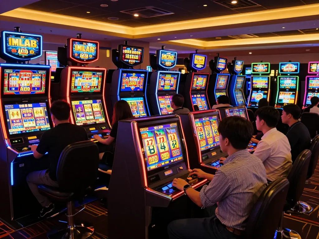 Situs slot machines engaging players with vibrant displays and excitement on the casino floor