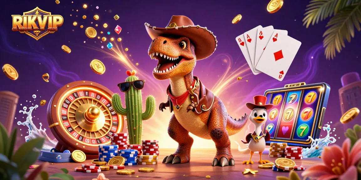 Experience RIKVIP's thrilling casino atmosphere with vibrant 3D characters and dynamic gameplay elements.