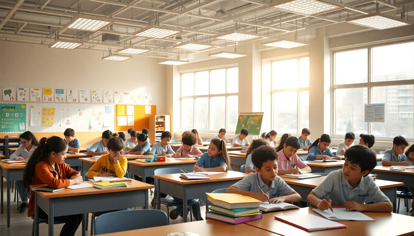 Enhancing Education through active collaboration and interactive learning in a vibrant classroom.