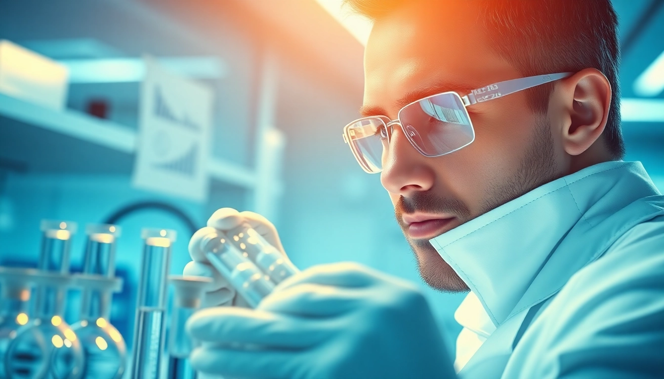 Analyzing Retatrutide samples in a modern laboratory setting.