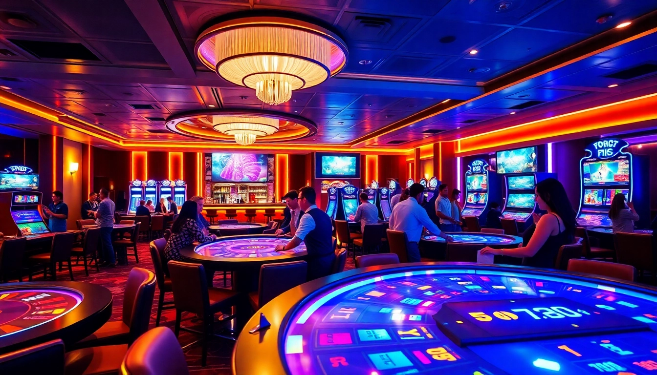 View of a lively non gamstop Casino UK showcasing vibrant gaming tables and engaging atmosphere.