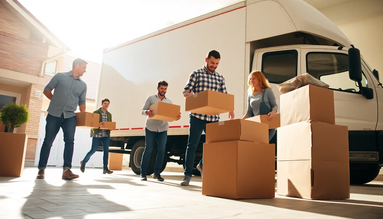 Cullen moving team efficiently packing boxes for a residential move.