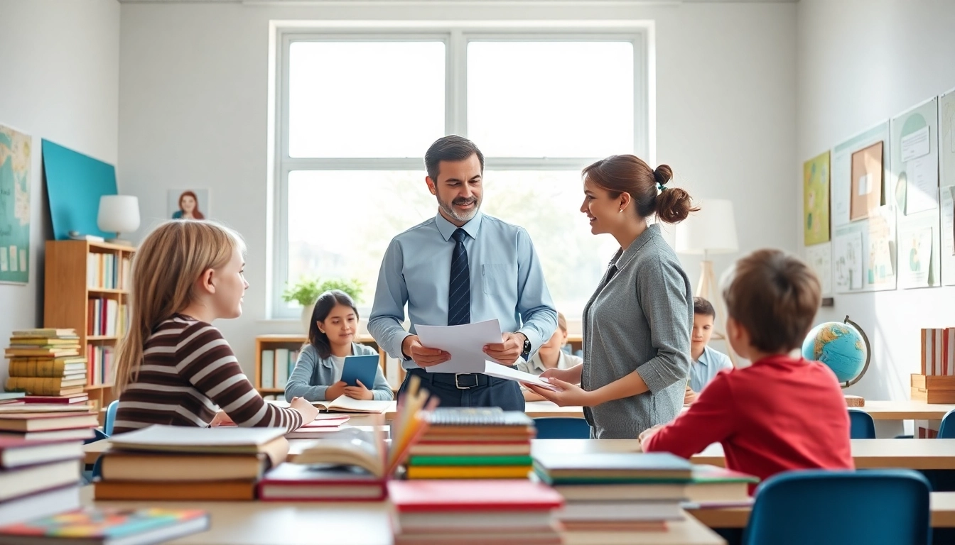 Engaging classroom promoting Education with an inspiring teacher and enthusiastic students.