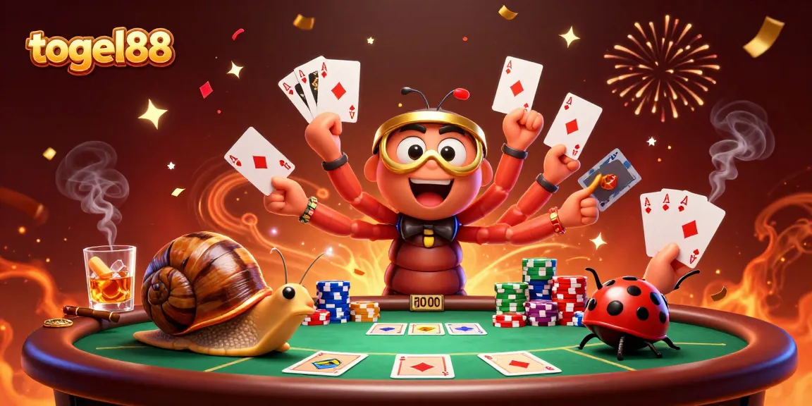 Togel88 players experience thrilling casino action with a vibrant 3D illustration of unique characters.