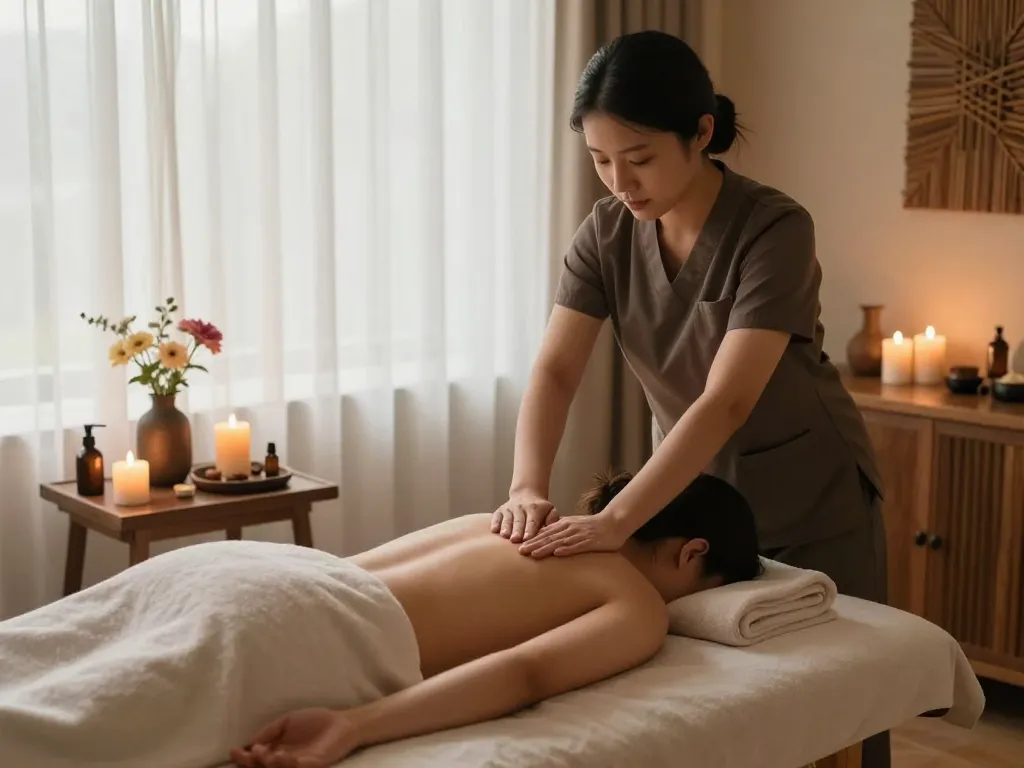 Relaxing Swedish massage therapy at https://www.makangs.com/region/국내/서울-/마사지-스웨디시 with soothing ambiance and professional therapist.