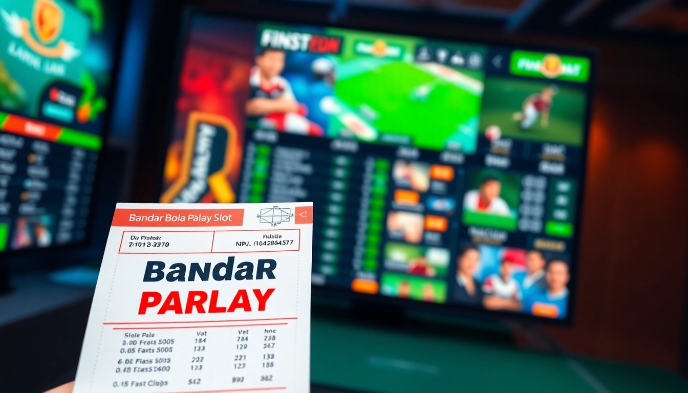 Taruhan bandar bola parlay slot dengan antarmuka perjudian online yang menarik.