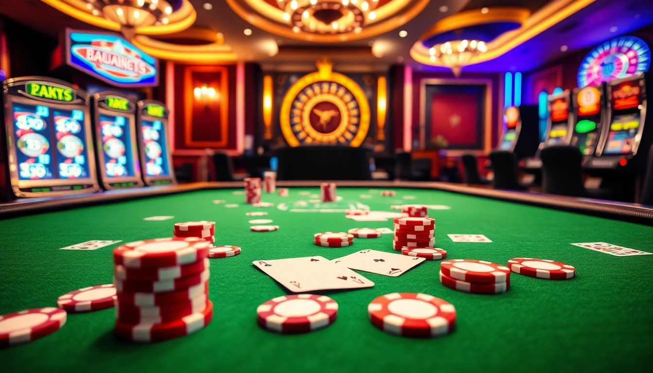 Experience thrilling casino action at https://kjc.onl/ with luxurious poker tables and vibrant slot machines.