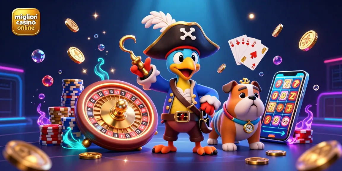 Vivi l'emozione dei migliori casinò online con personaggi vivaci ed elementi dinamici del casinò.