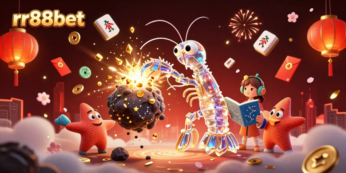 Experience rr88bet's thrilling gambling atmosphere with animated casino elements and captivating characters.