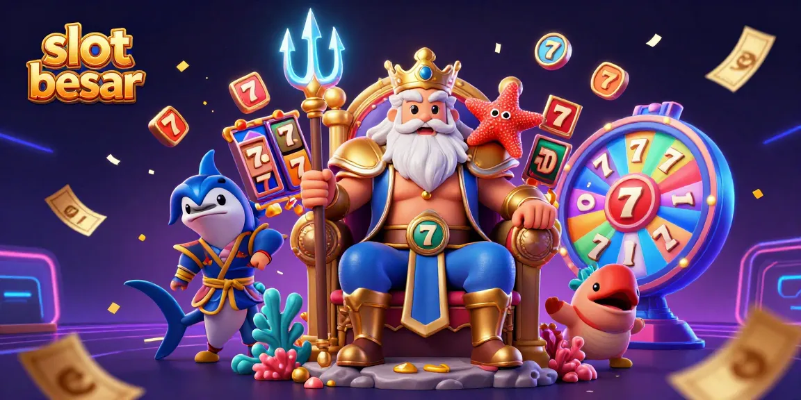 Experience thrilling jackpots with slot besar featuring Neptune, samurai guard, and vibrant game elements.