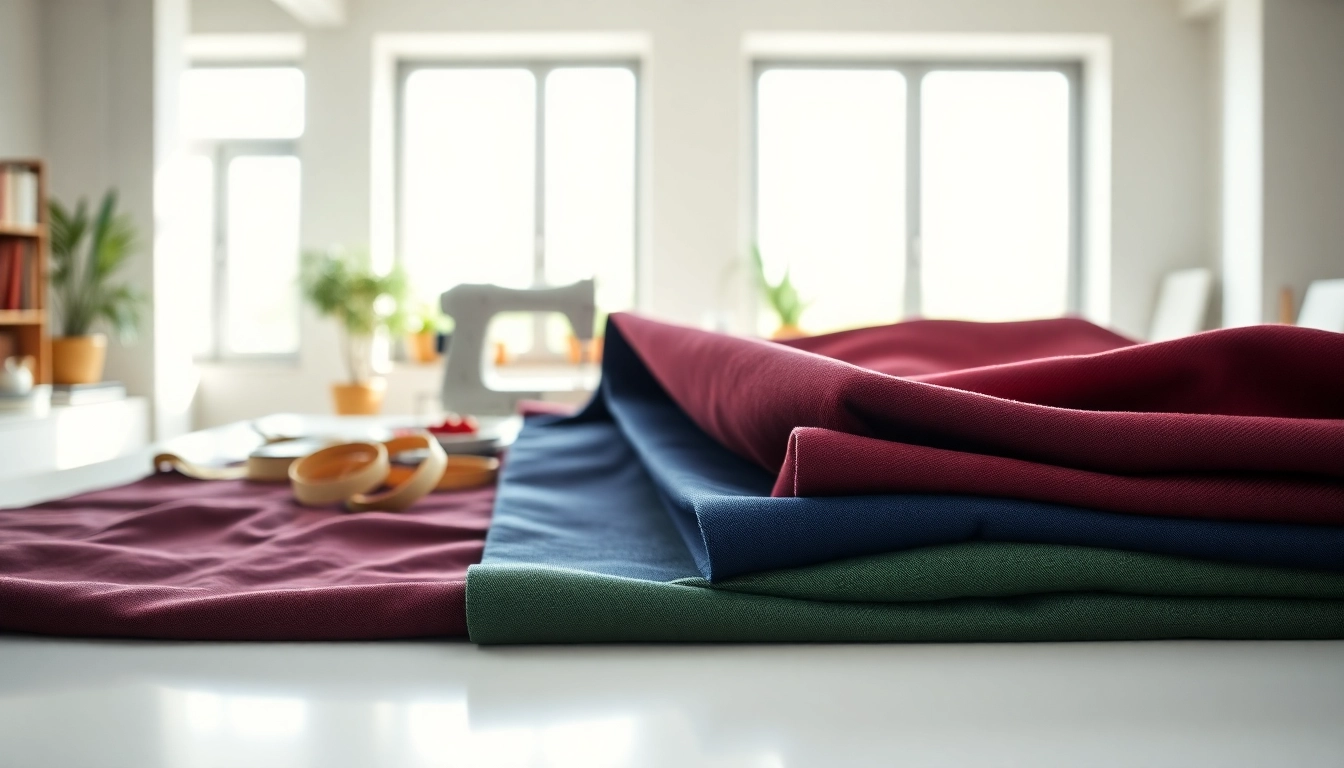 Punta di Roma stof in verschillende texturen en kleuren, vastgelegd in een creatieve studio-omgeving.
