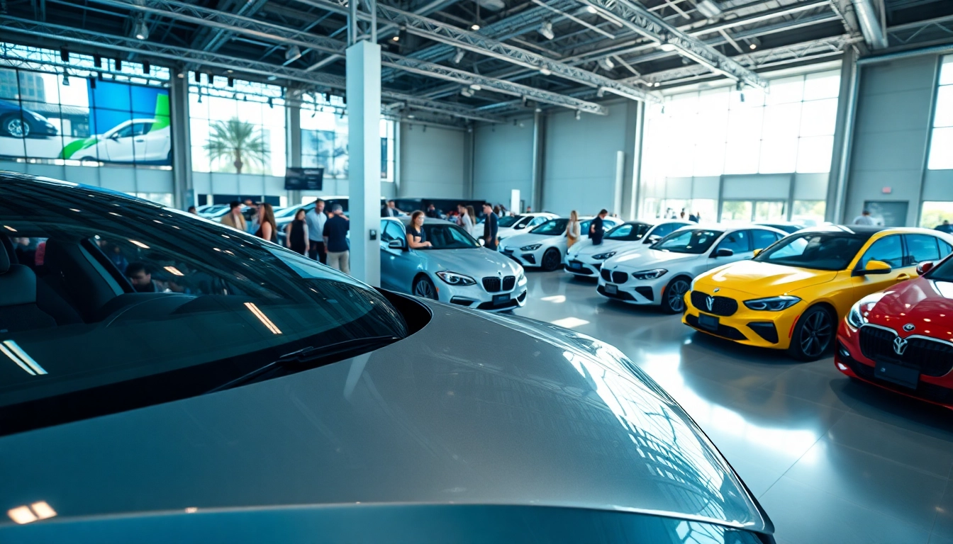 Engaged visitors at an Auto Cars Show interact with vehicles, showcasing innovation and excitement.