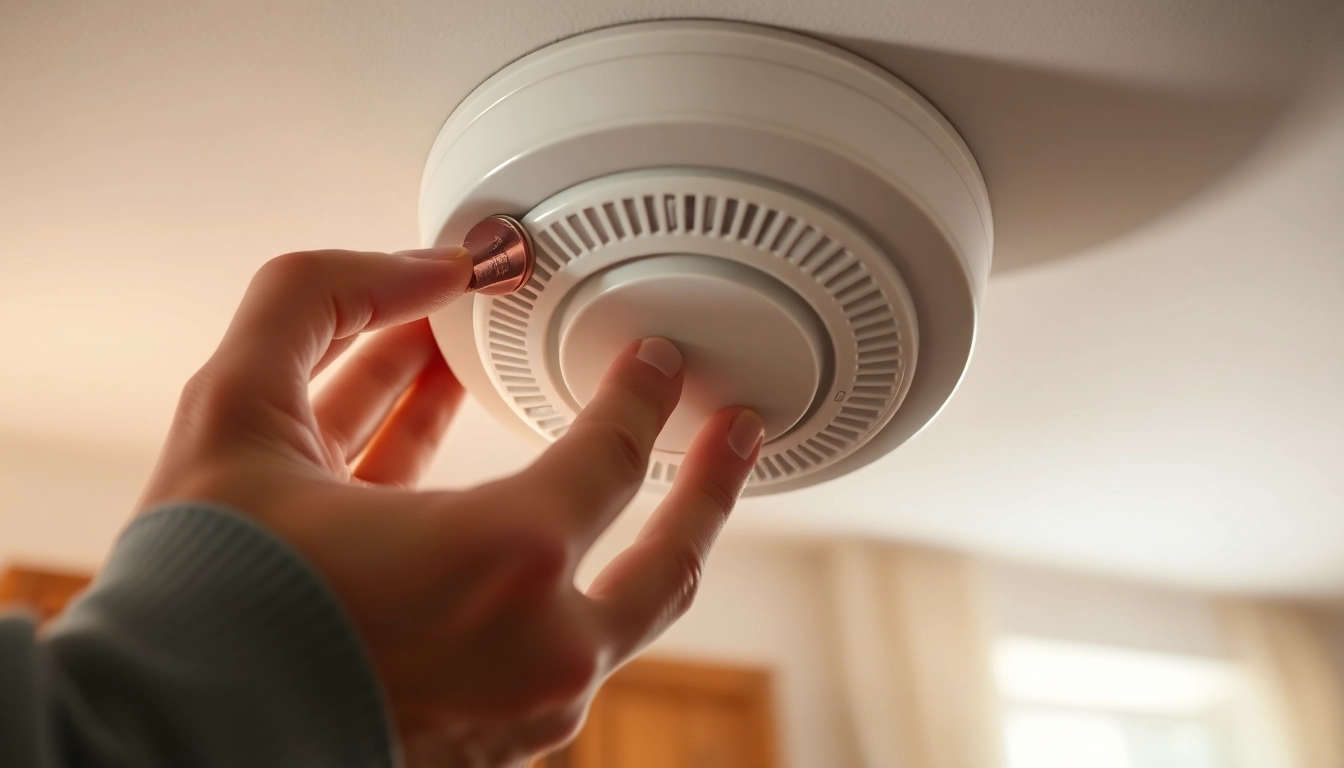 Replace the smoke detector battery while ensuring home safety and security.