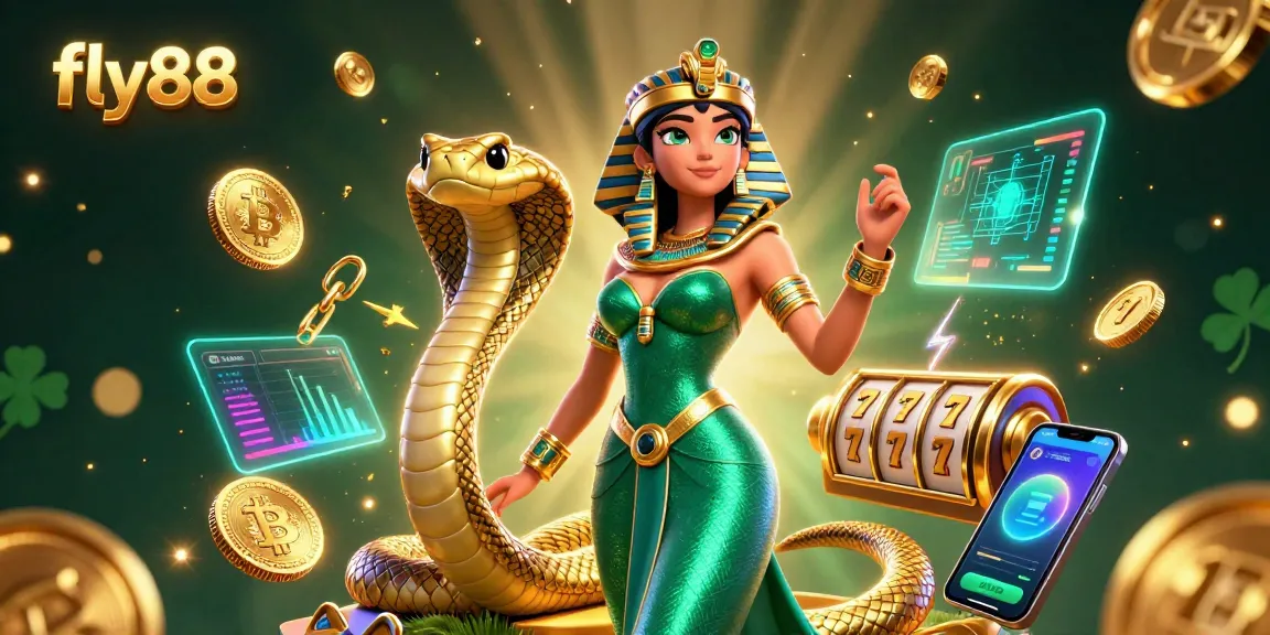 Experience the excitement of fly88 with vibrant slot games and crypto elements in a dynamic casino scene.