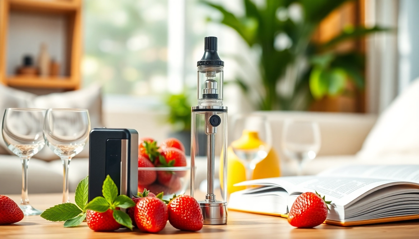 Vape ohne nikotin in an inviting setting with fruit flavors and a cozy atmosphere.