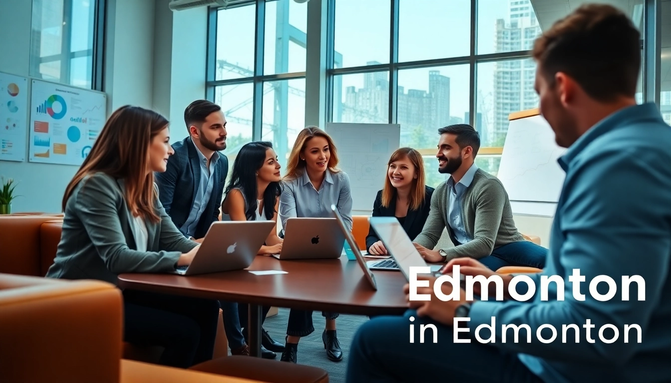 Boost your online marketing edmonton with a dedicated digital marketing team in action.