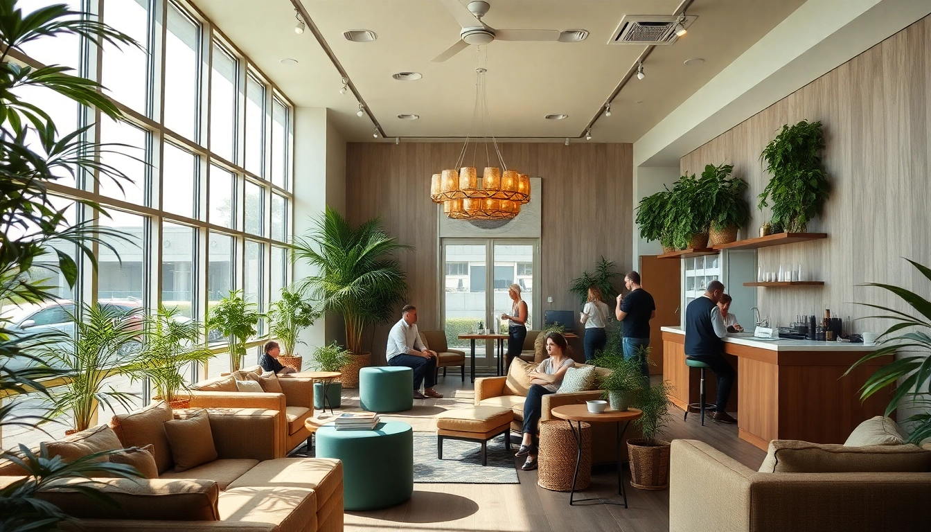 Meltz Cannabis Club Madrid's inviting lounge area with lush greenery and cozy seating for members.