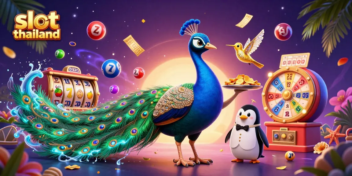 Experience slot thailand excitement with colorful elements and vibrant characters in this dynamic 3D illustration.
