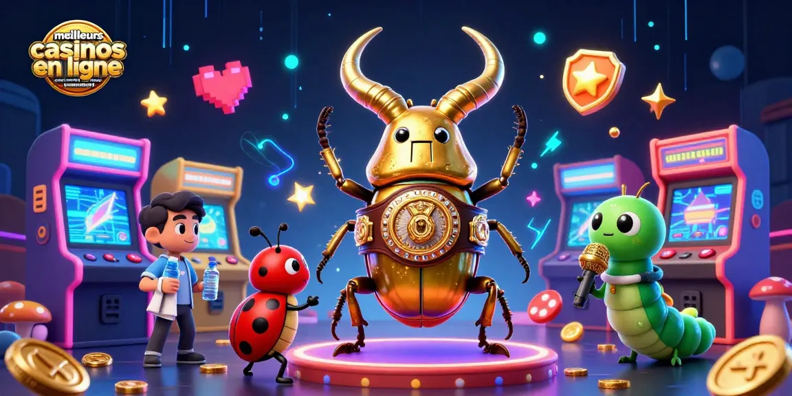 Vivez l'expérience des meilleurs casinos en ligne avec retrait immédiat grâce à une illustration dynamique remplie d'éléments de jeu.