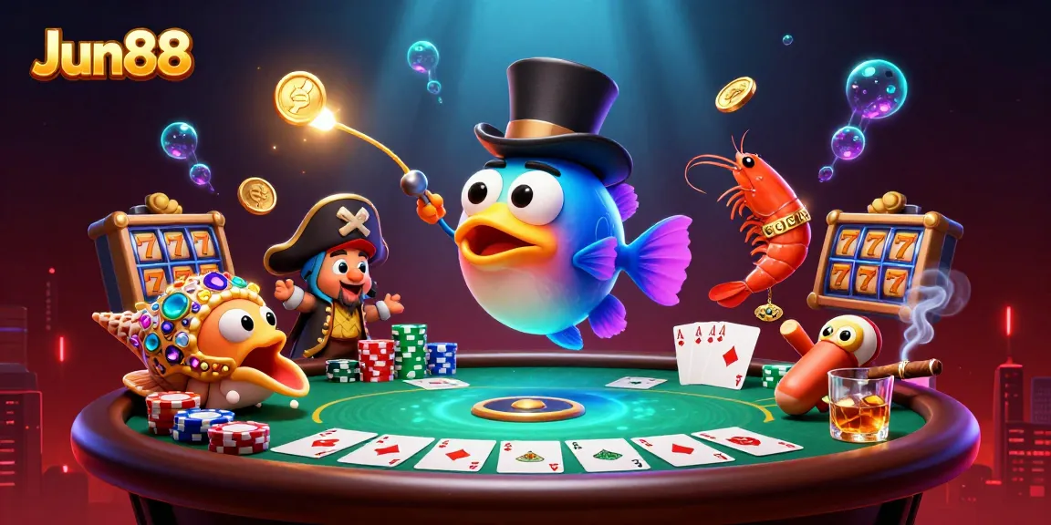 Experience thrilling action at Jun88 with vibrant characters and casino atmosphere.