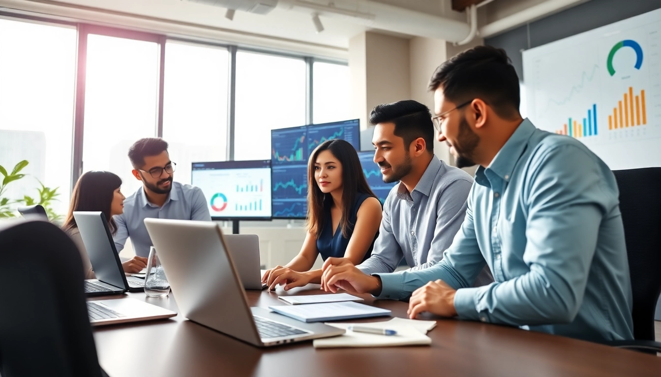 Boosting online visibility with Malaysia SEO service strategy planning in a modern office.