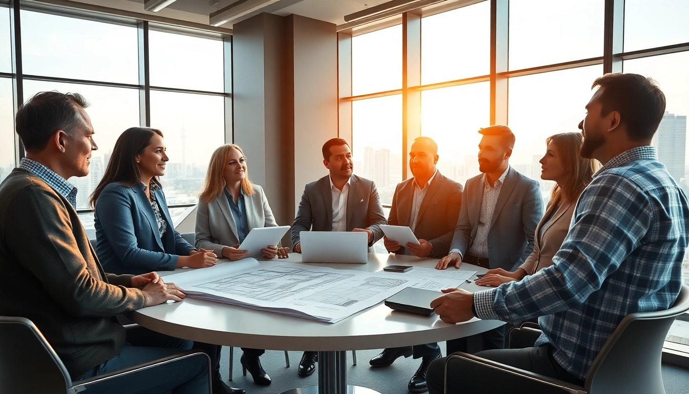 Collaboration in a construction member organization meeting highlights teamwork and innovation.