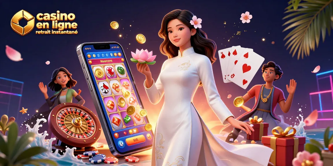 Découvrez des retraits instantanés avec des personnages photoréalistes dans une illustration vibrante de casino en ligne retrait instantané.