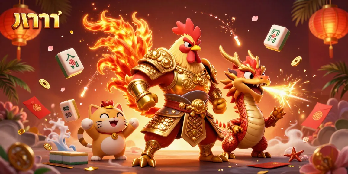 Experience the excitement of บาคาร่า with an enticing 3D casino scene filled with colorful characters and elements.