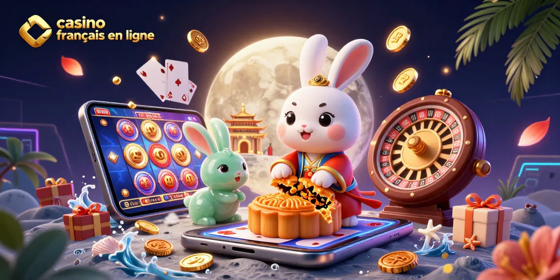 Jouez aux jeux au casino francais en ligne avec une illustration 3D captivante.