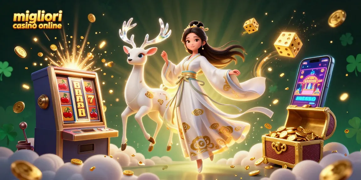 Interagisci con i migliori casinò online attraverso una scena vivace di emozioni vincenti che presenta slot machine dinamiche ed elementi da casinò.