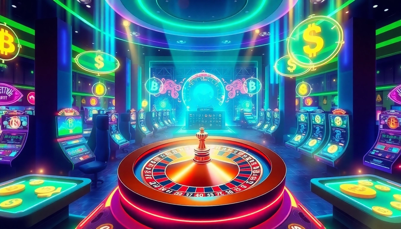 Experience the excitement of the Best crypto casino with a vibrant illustration showcasing digital gaming.