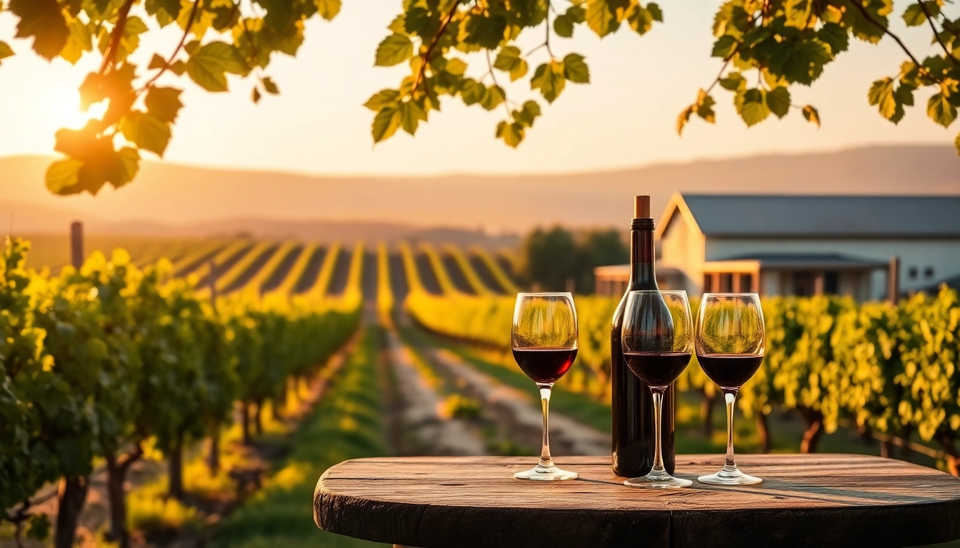 Experience the charm of Sacramento wineries with a scenic vineyard view and elegant wine setup.