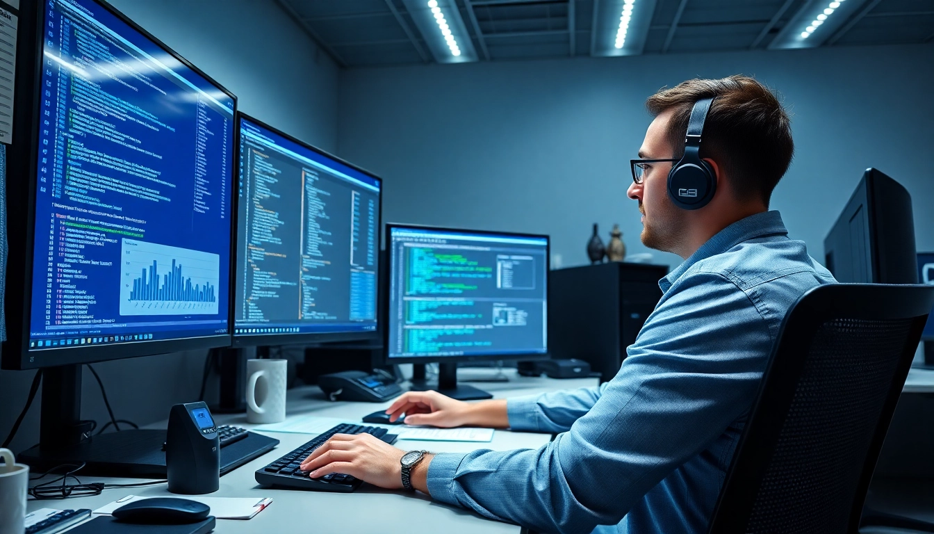 Enhance IT compliance using PowerShell automation for IT compliance with a skilled analyst at work.
