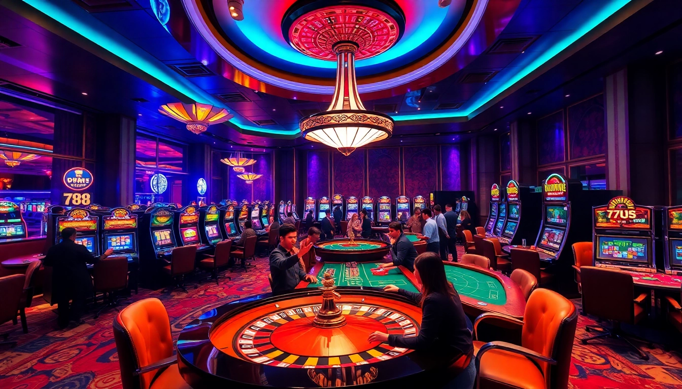 Players celebrating wins at the 789 club casino, enjoying the thrilling atmosphere of gaming.