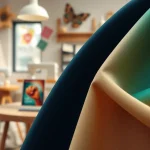 Punta di Roma stof met textuur in een gezellige stoffenstudio