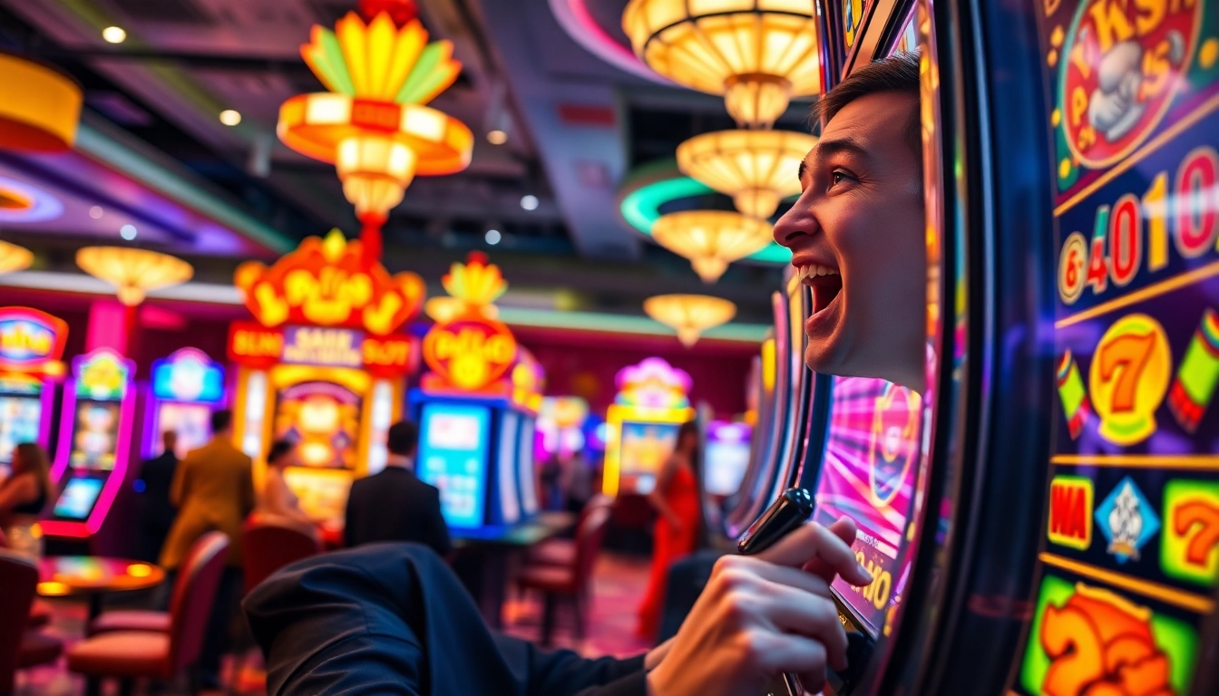 Putar permainan bolahiu slot yang menegangkan di mesin slot yang berwarna-warni.