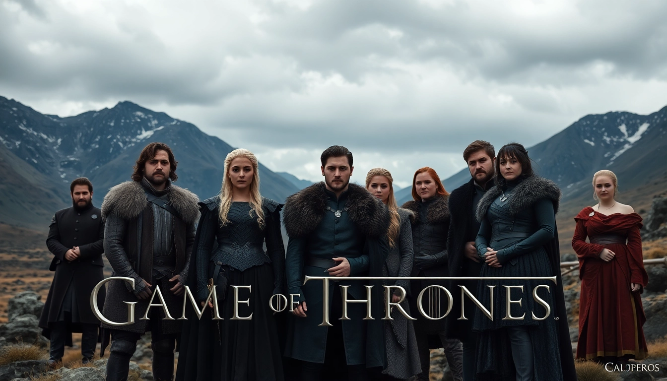 Empower the Game of Thrones cast with iconic characters standing in a dramatic Westeros setting.